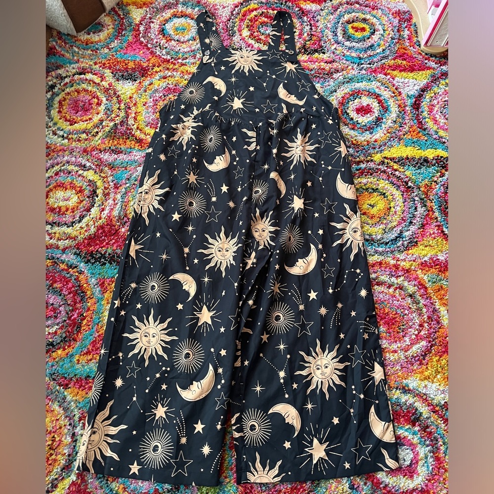 BloomChic Sun and Moons Overalls, size 2XL, NWOT